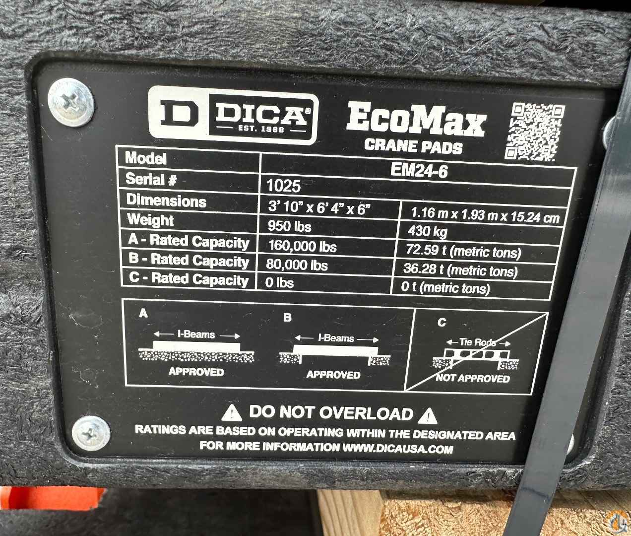 Crane Pad, Outrigger Mat, DICA EcoMax Crane Pad Outrigger Mats Pads And Cribbing Part for Sale in Cleveland Ohio Crane Network image 5