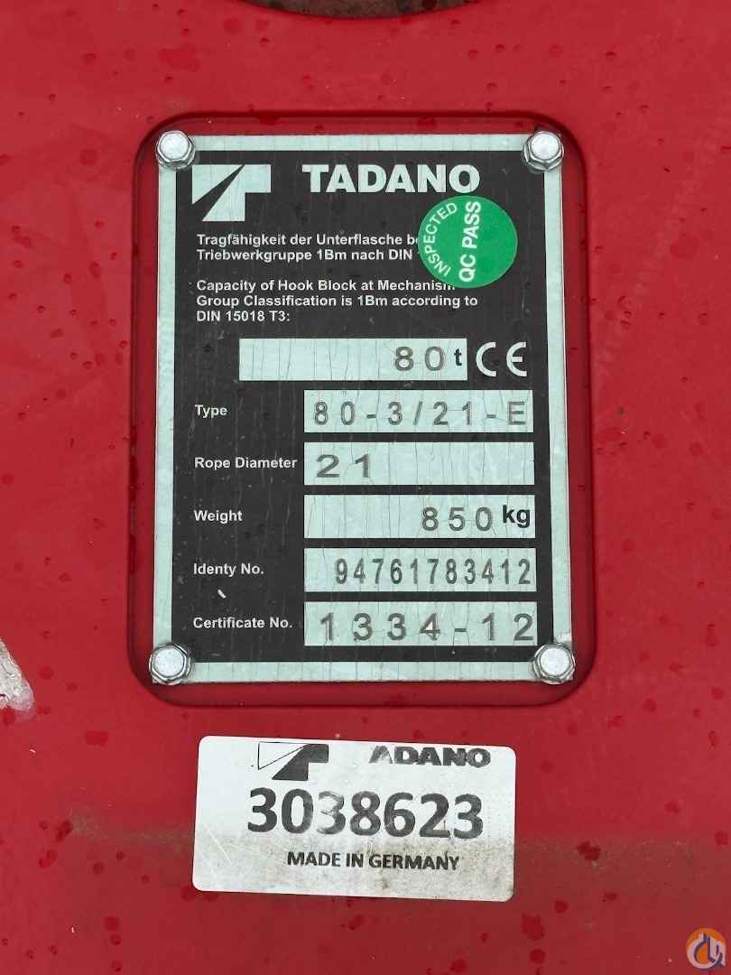 3-sheave, 80 ton, 21mm hook block, NEW Hook Block Part for Sale in Solon Ohio Crane Network image 7