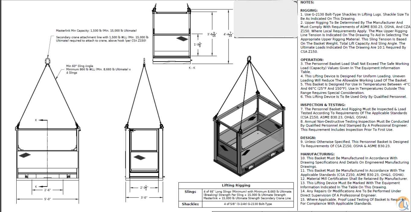 Crane Man Baskets Man Baskets Part for Sale in Chattanooga Tennessee Crane Network image 3