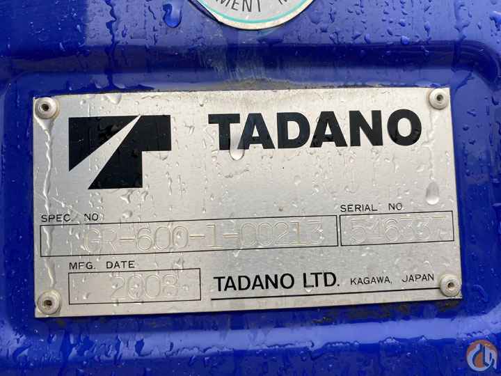 2008 Tadano GR-600XL Rough Terrain Crane (Sold) in Nevada Crane Network image 20