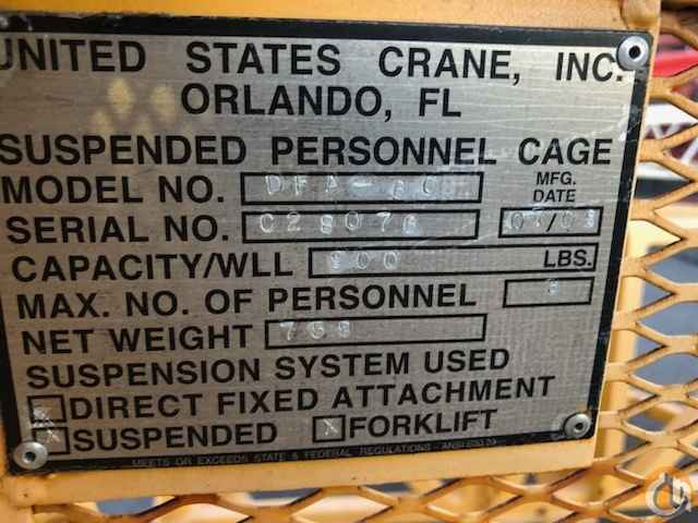 Super Cage DFA-60 Man Baskets Part for Sale in Cleveland Ohio Crane Network image 0