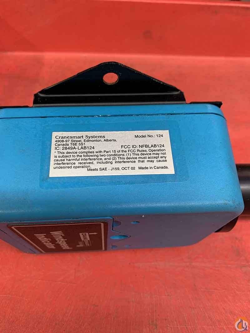Cranesmart Windspeed Indicator Model 124 Miscellaneous Part for Sale in Cleveland Ohio Crane Network image 2