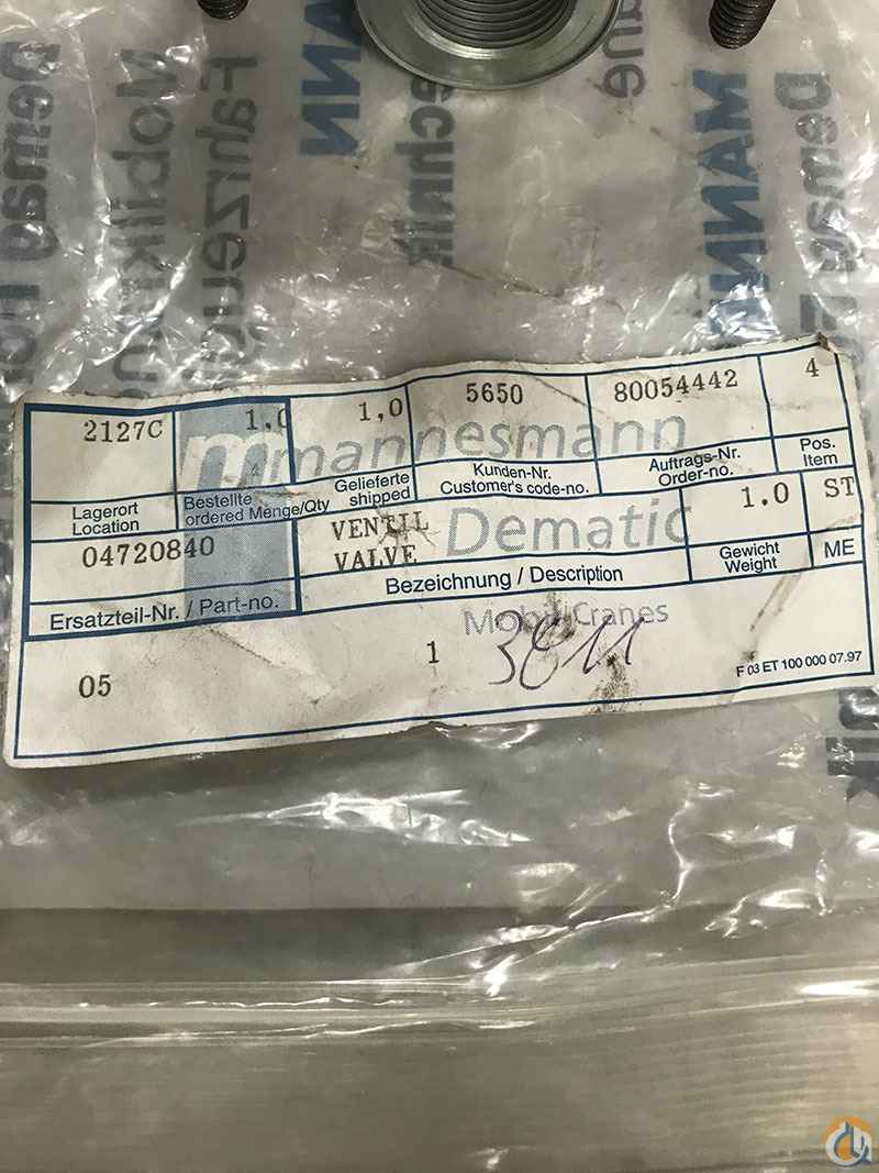 Demag Valve Valves Part for Sale in Cleveland Ohio Crane Network image 4