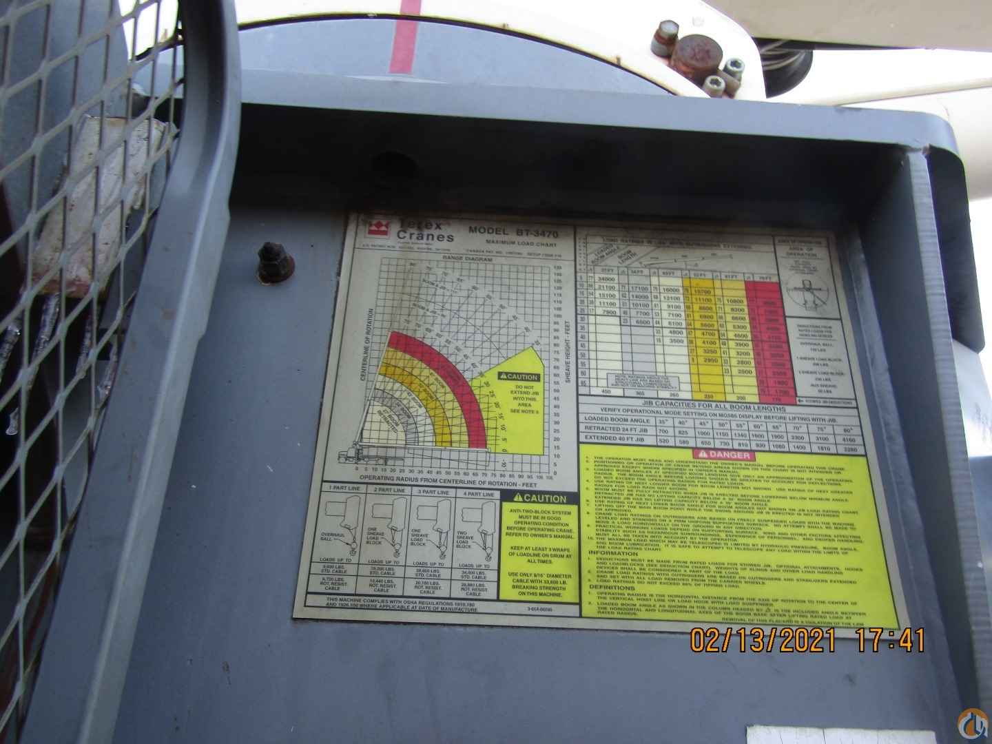 17 Ton Terex BT3470 Boom Truck Crane Boom Truck Crane (Sold) in Conway Arkansas Crane Network image 35