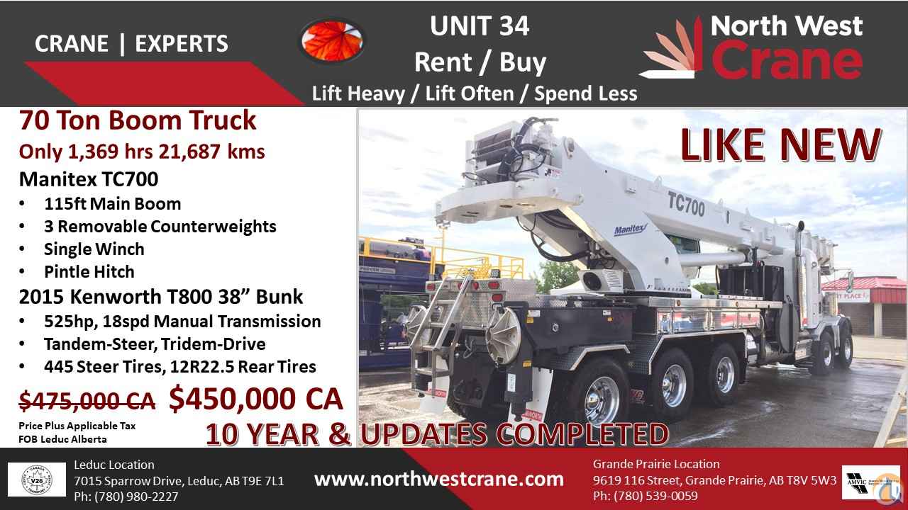 REDUCED - LIKE NEW Boom Truck Crane (Sold) in Alberta Canada Crane Network image 11
