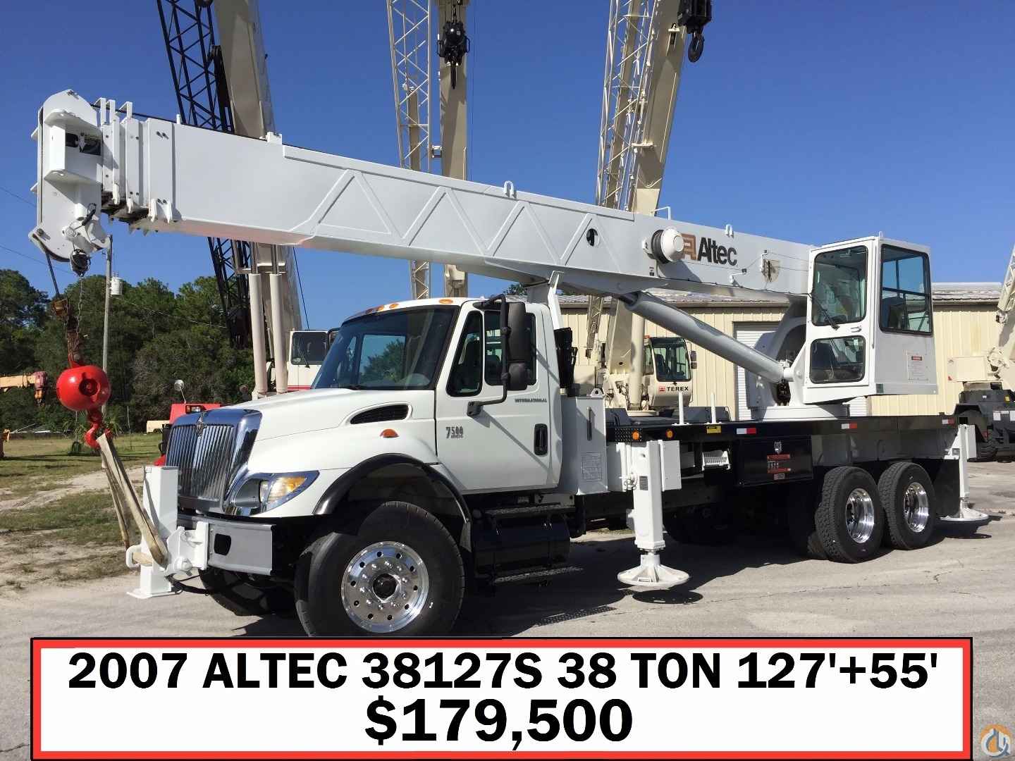2007 INTERNATIONAL HT570 W/ ALTEC 38 ton AC38127S Boom Truck Crane (Sold) in Fort Pierce Florida Crane Network image 0