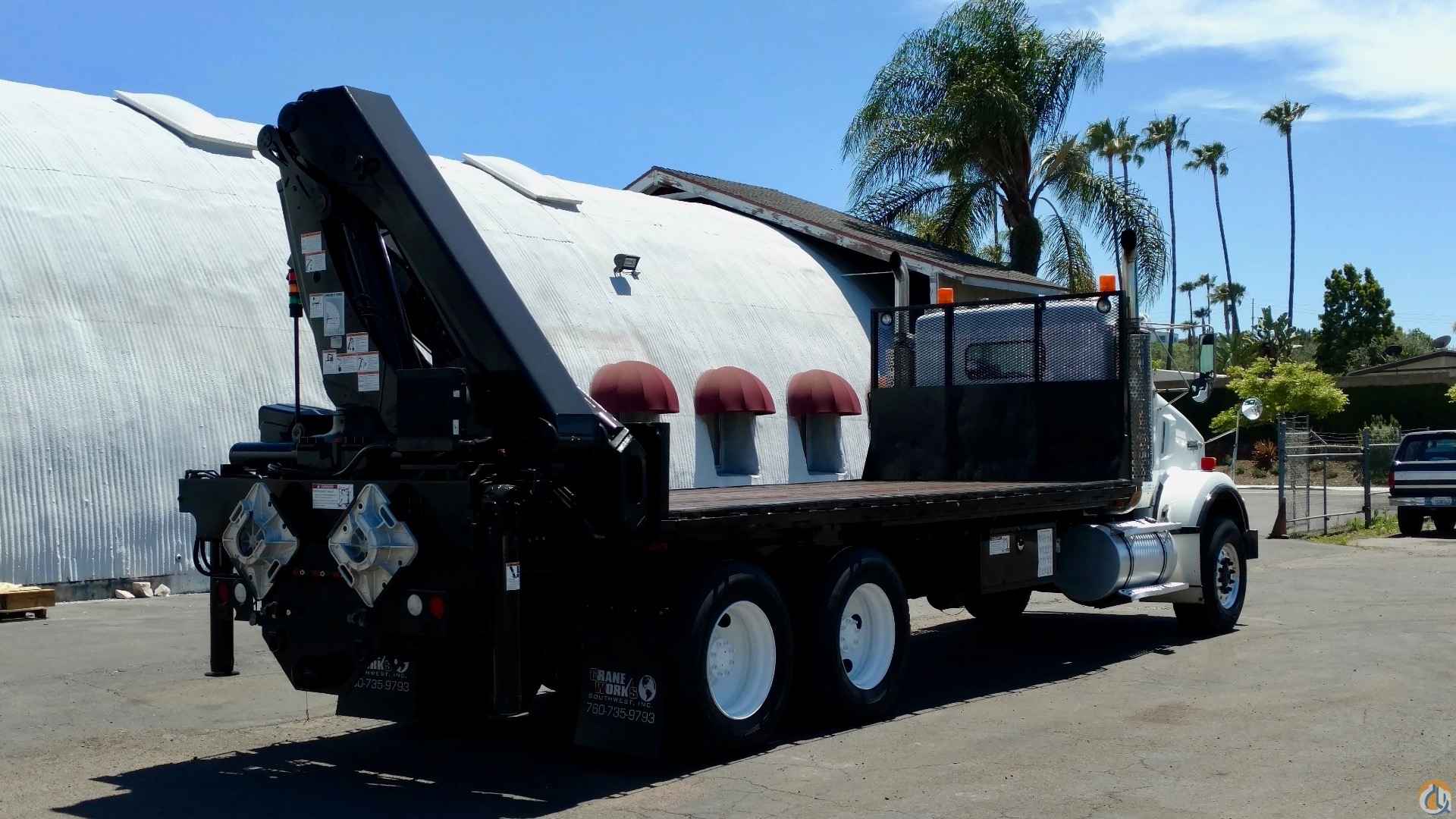HIAB XS 288 EP-3 HiPro mounted to 2004 Kenworth T800 flatbed Mounted Knuckle Boom Crane (Sold) in San Marcos California Crane Network image 4