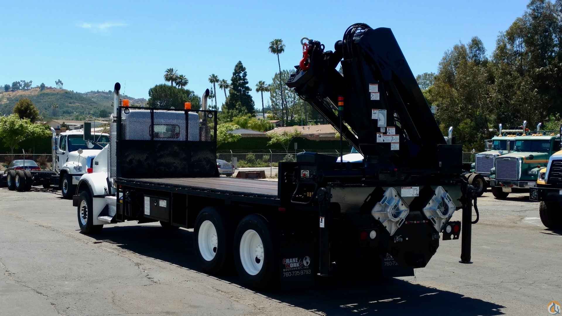 HIAB XS 288 EP-3 HiPro mounted to 2004 Kenworth T800 flatbed Mounted Knuckle Boom Crane (Sold) in San Marcos California Crane Network image 6