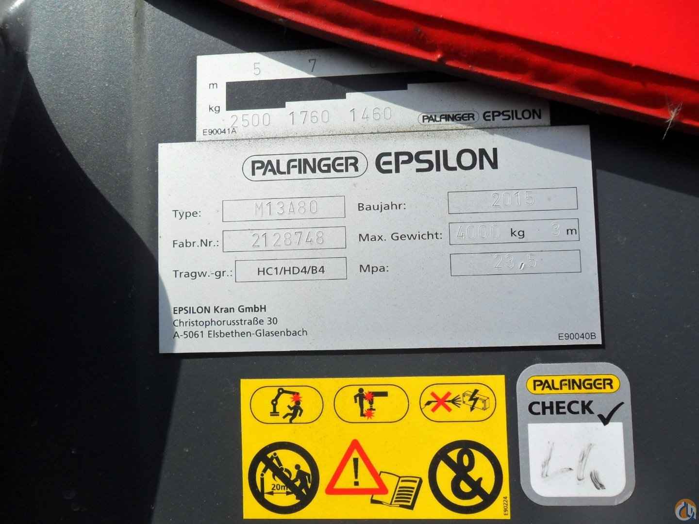 Palfinger Epsilon/Palfinger M13A80 Material Handler Crane (Sold) in Olathe Kansas Crane Network image 7