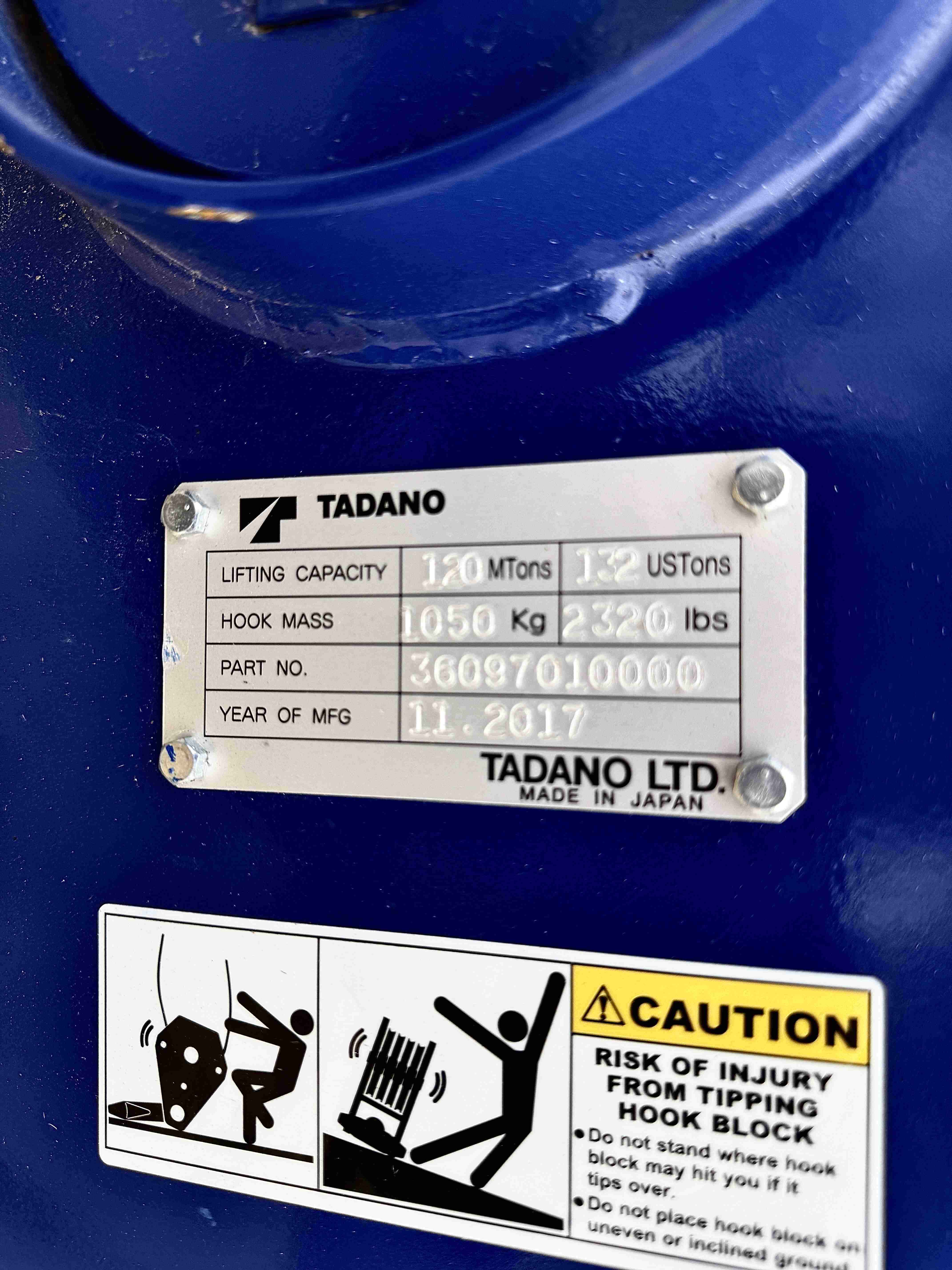 132T Tadano Hook Block Hook Block Part for Sale in Solon Ohio Crane Network image 6