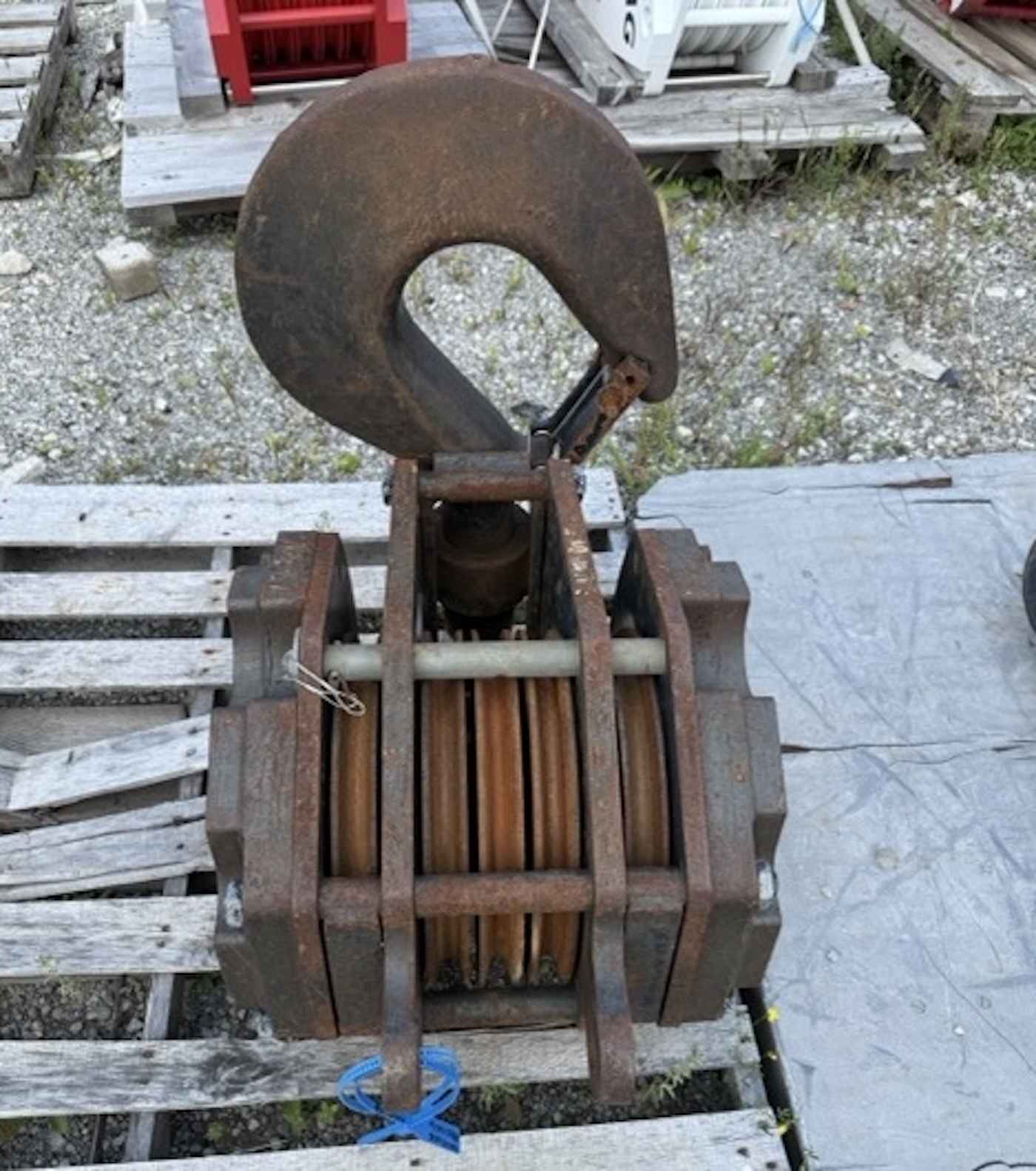Johnson Headblock 50 Ton Quick Reeving Hook Block – 5 Sheave, 5/8" (16mm) Wire Rope Hook Block Part for Sale in Cleveland Ohio Crane Network image 1