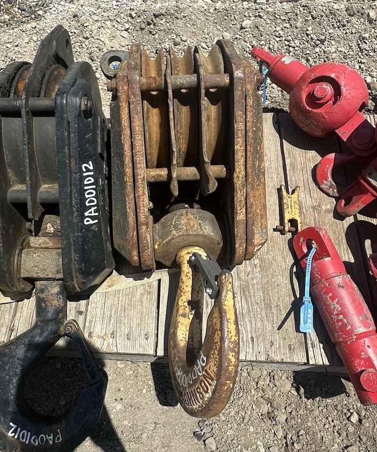 20 Ton Hook Block – 3 Sheave, 1/2" Wire Rope Hook Block Part for Sale in Cleveland Ohio Crane Network image 0