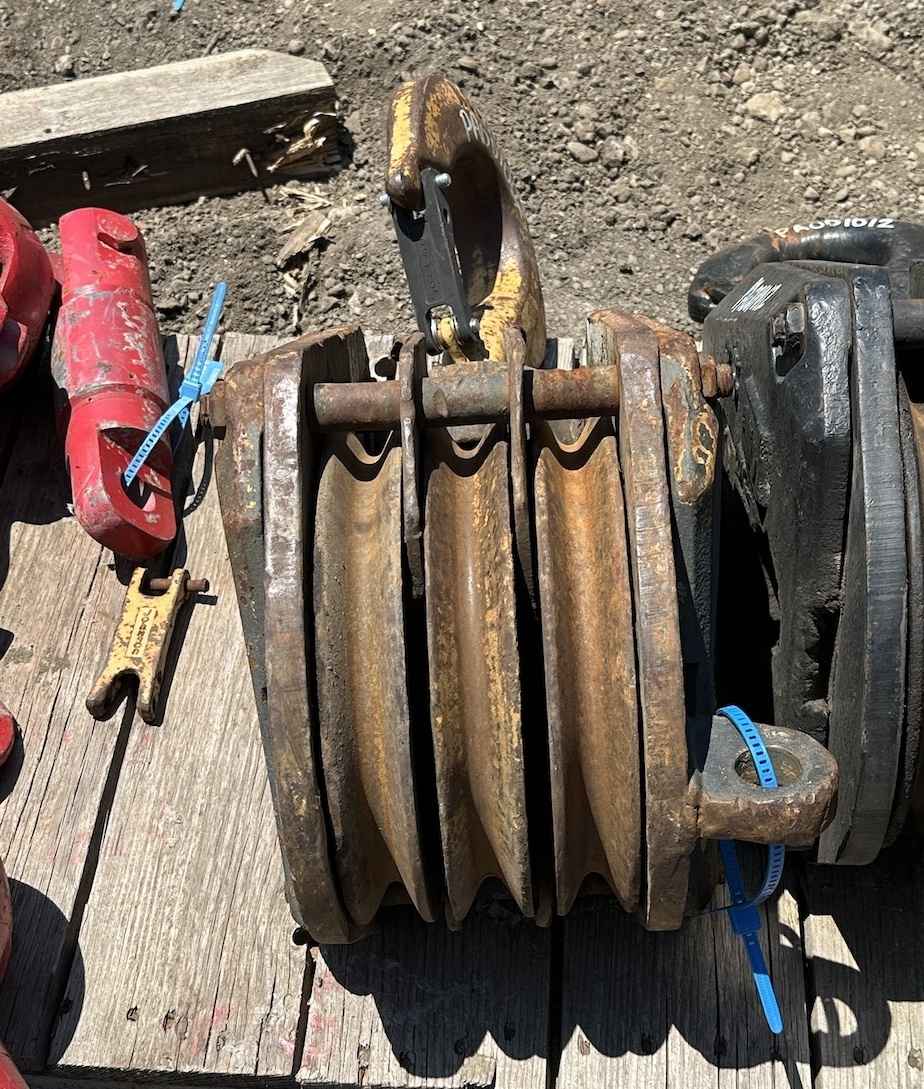 20 Ton Hook Block – 3 Sheave, 1/2" Wire Rope Hook Block Part for Sale in Cleveland Ohio Crane Network image 1