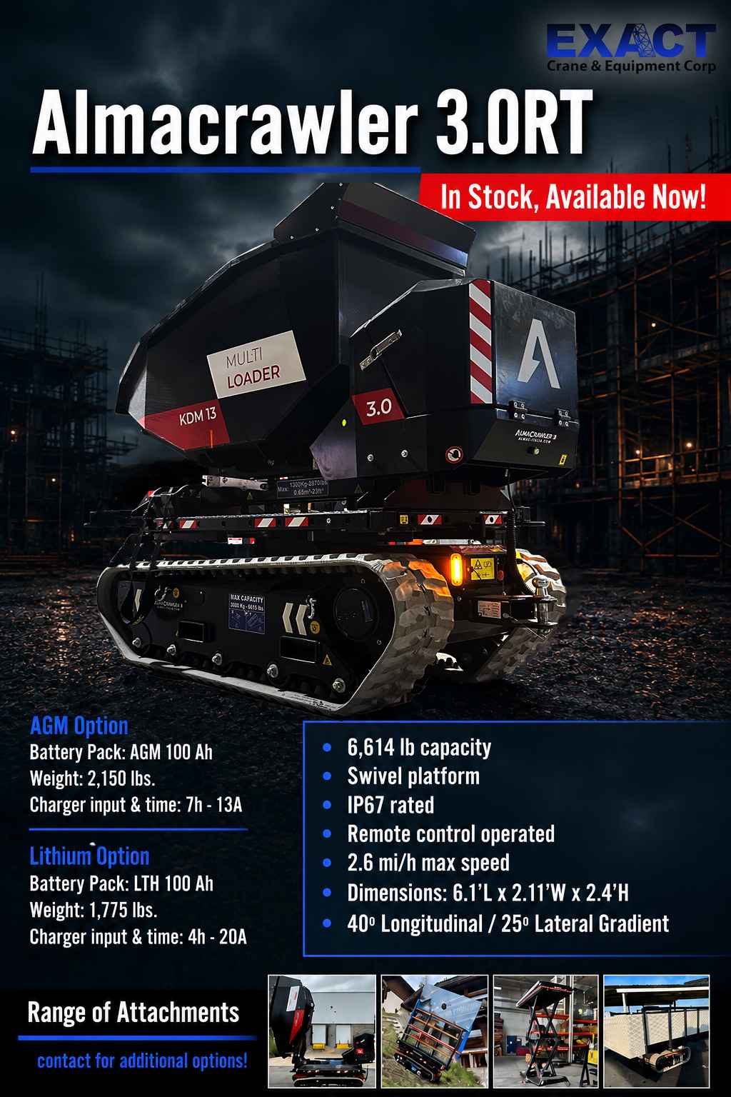 2024 ALMACRAWLER Multi-Loader 3.0 RT Multiloader Crane for Sale in Cleveland Ohio Crane Network image 12